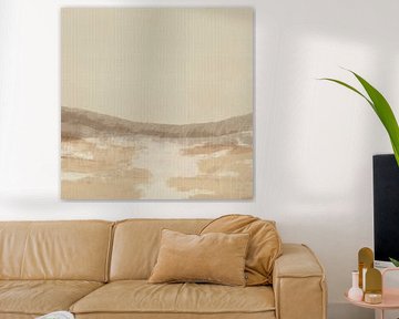 Abstract minimalist landscape in neutral colours. by Dina Dankers