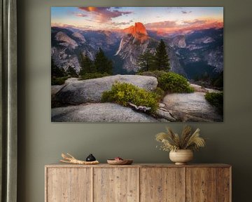 Sonnenuntergang im Yosemite von Albert Dros