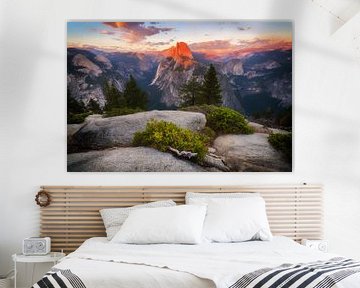 Yosemite sunset van Albert Dros