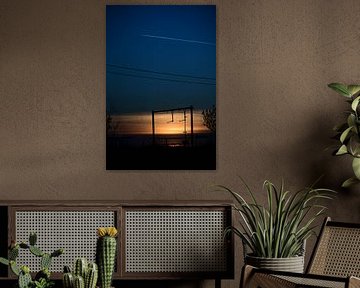 Railway lines in the Blue Twilight