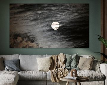 Moon through Cloud Veil