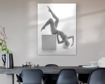 erotic female nude in high key style, breasts, legs