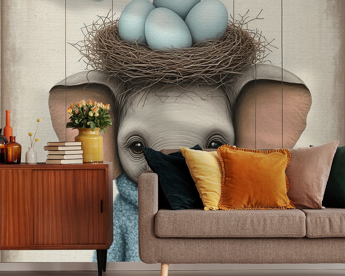 Voorbeeld van het werk in een kamer