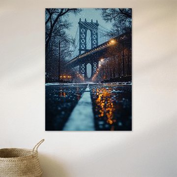 DUMBO-Brücke im Schnee