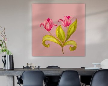 Poetic Tulip Ornament - Clay Rose by Piret Victoria Ribas Art & Photography