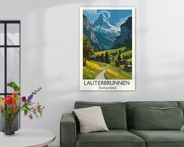 Vintage Travel Lauterbrunnen Switzealand