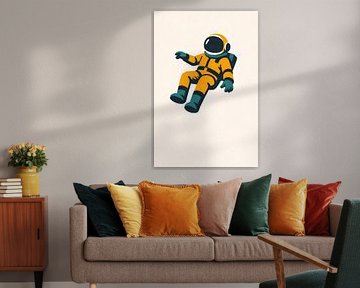 Minimalist Floating Astronaut by irgian firmansyah