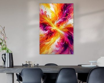 Abstracte zonnestroom – Explosie van levensvreugde