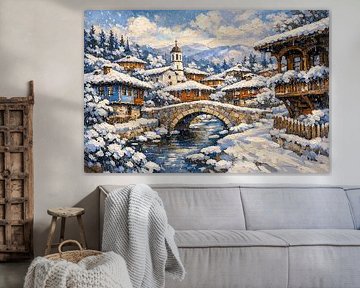 Koprivshtitsa, Bulgaria an impressionist painting. by Gallery Hoppenbrouwers