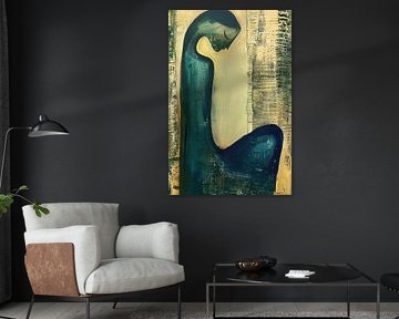 Abstract Woman in Green by Eye catching paintings