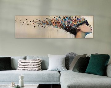 Frau Schmetterlinge von Kunst Laune