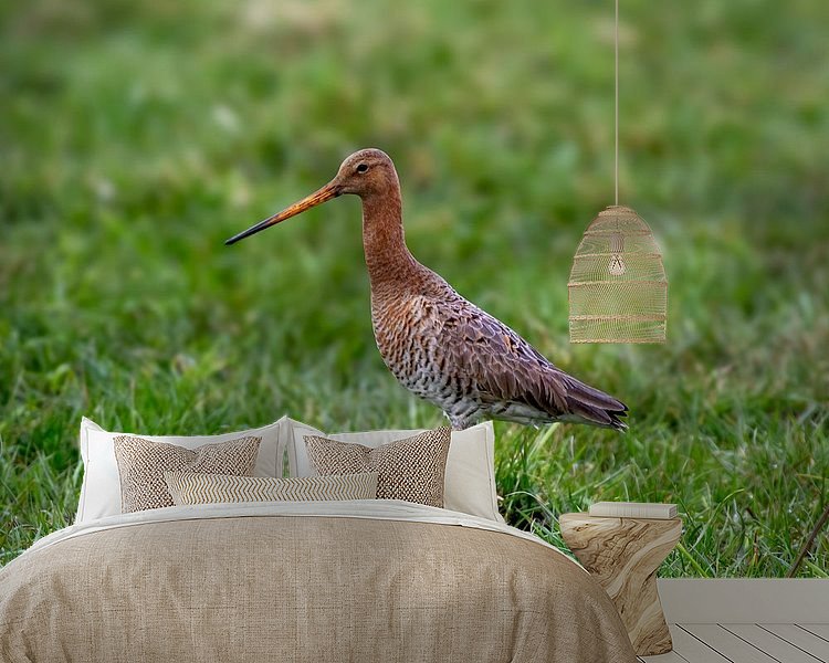 Voorbeeld van het werk in een kamer