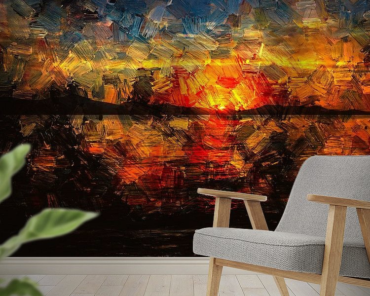 Voorbeeld van het werk in een kamer