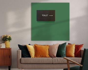 Toilet → Minimalist Typography in Green by Natasja Haandrikman