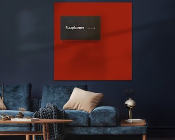 Bedroom → Minimalist Typography in Red by Natasja Haandrikman