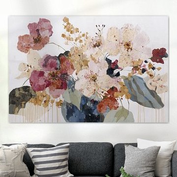 Bouquet avec accents dorés