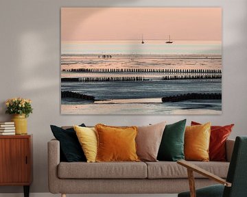 Rêveur au bord de la mer des Wadden