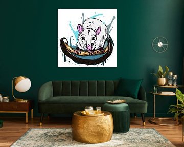 Abstracte borstelstaartbuidelrat van Antiope33