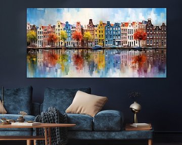 Houses and canals in Amsterdam