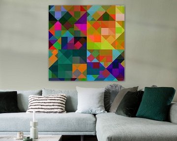 Bauhausstile Quadrate und Dreiecke von Claudia Gründler