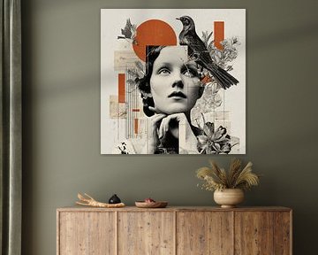 Melancholische surreale digitale flache Illustration von Aden Pink Studio