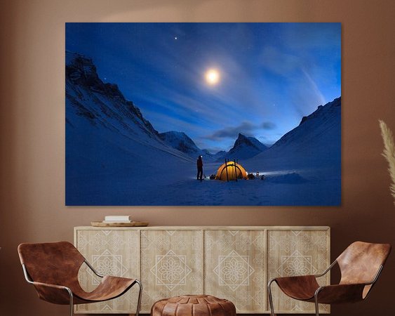 Voorbeeld van het werk in een kamer