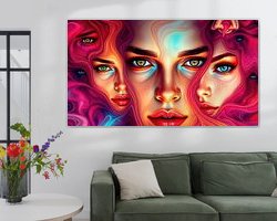 Voorbeeld van het werk in een kamer