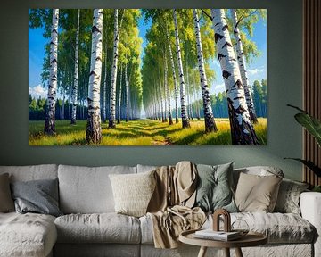 Birken im Sommer – Bäume des Lichts von AidasignArt