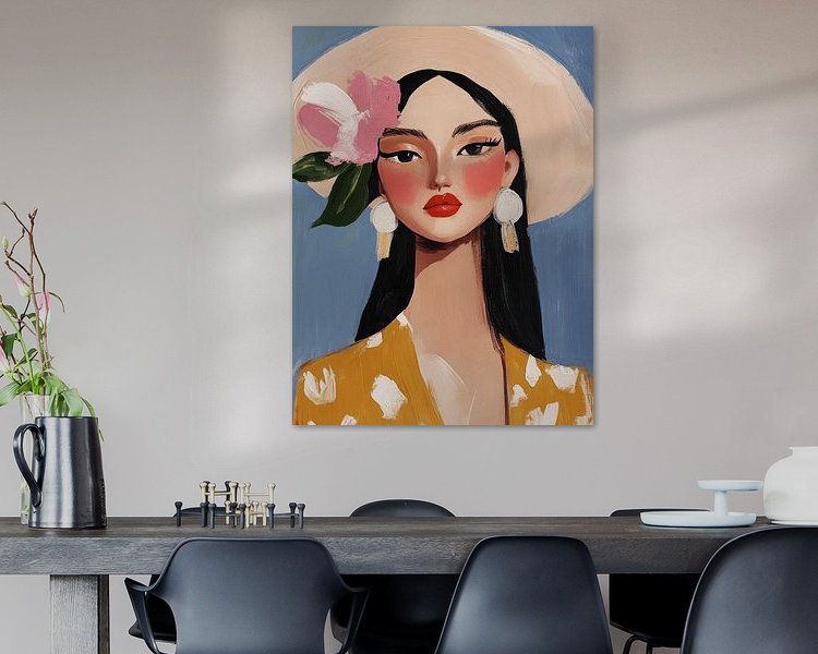 Voorbeeld van het werk in een kamer