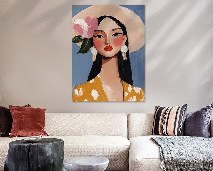 Voorbeeld van het werk in een kamer