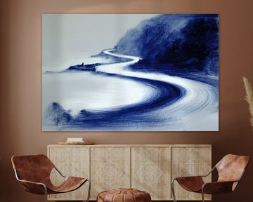 Haarnadelkurve an der Küstenstraße