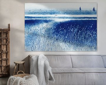 Dünen-Gras-Küstenlinie