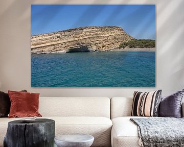 Matala grotten op Kreta  in Griekenland