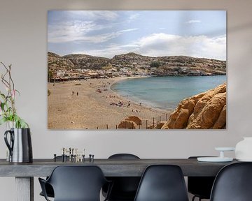 Matala Strand auf Kreta  in Griechenland