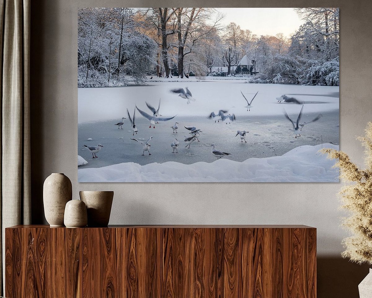 Voorbeeld van het werk in een kamer