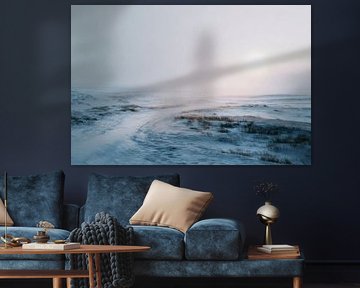 Traces dans l'horizon pâle sur Femea Stille Landschappen