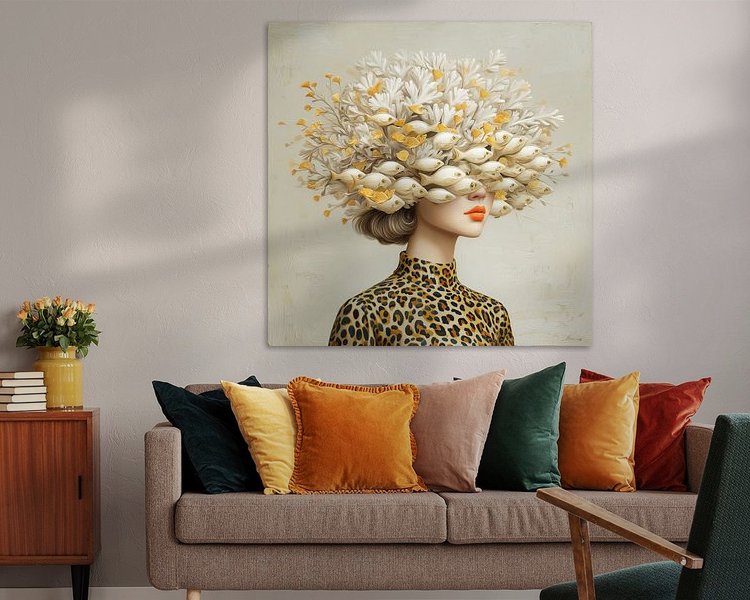 Voorbeeld van het werk in een kamer