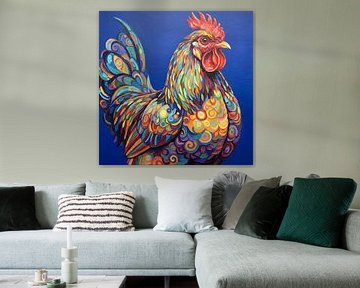 Colourful chicken by Jutta Maria Pusl