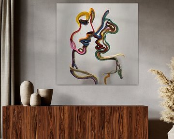 Abstrakte Kopfkontur