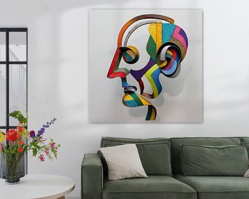 Abstrakte Kopfkontur