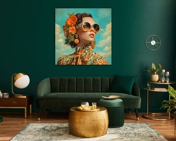 Blumen-Sonnenbrille Porträt von Christian Ovís