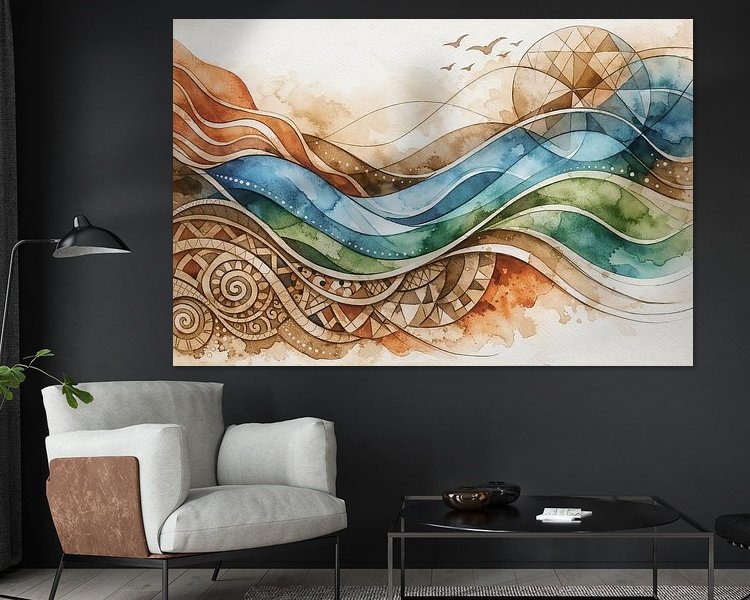 Voorbeeld van het werk in een kamer