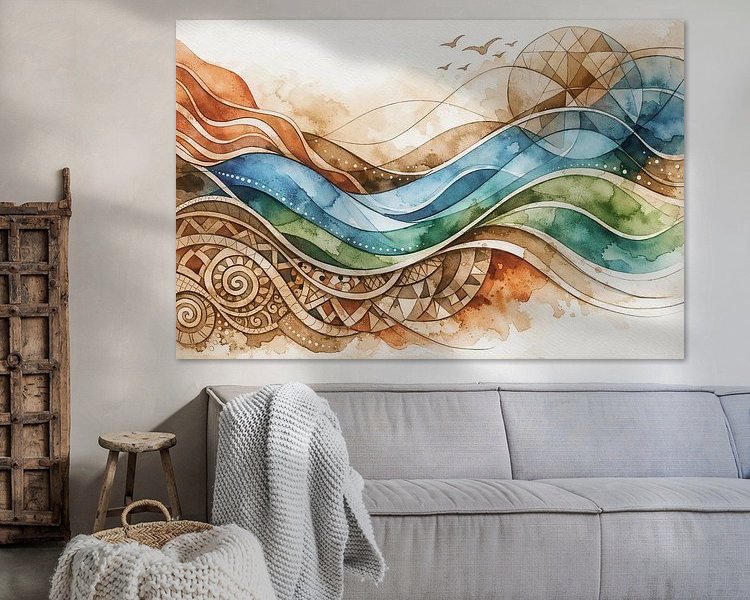 Voorbeeld van het werk in een kamer