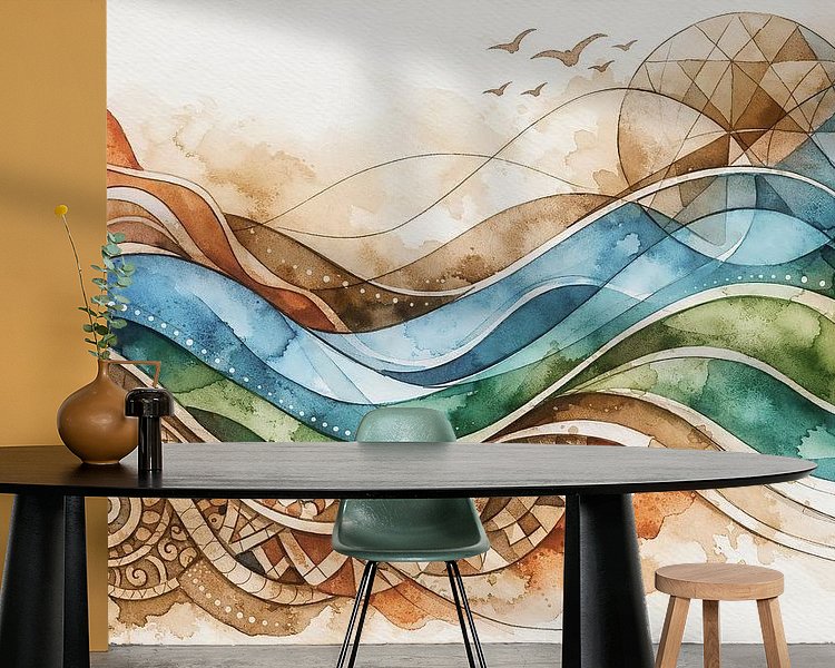 Voorbeeld van het werk in een kamer