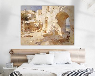 Coastal Village Stillness by Johannas Art Creations