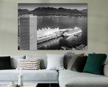 Uitzicht vanaf de Harbour Centre Tower - Monochroom