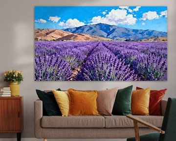 Midcentury - Art Deco iconic purple poppy field 01 by Team W 32 Gallery by Team W 32 Gallery