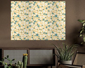 Wildblumen gelb grün weiß