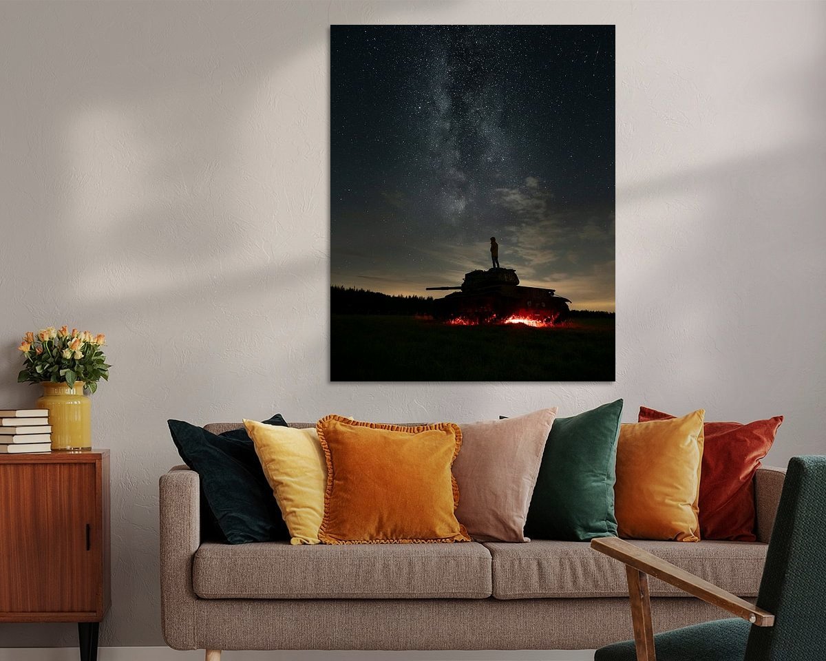 Voorbeeld van het werk in een kamer