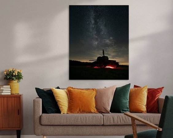 Voorbeeld van het werk in een kamer
